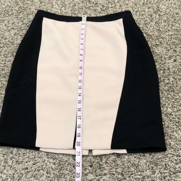 NWT Ann Taylor Pencil Skirt Size 4P Tan Black Color block High Waisted - Picture 9 of 9